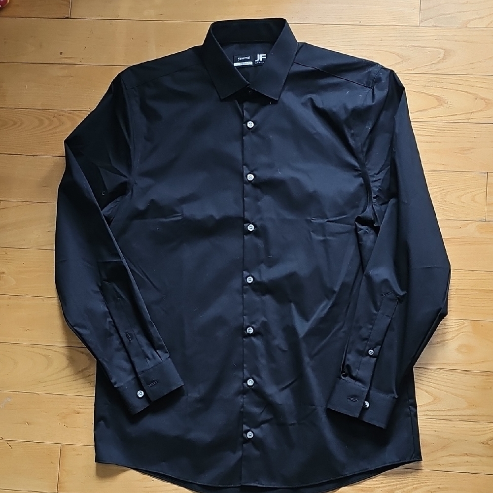 JF J.Ferrar Classic Black Dress Shirt